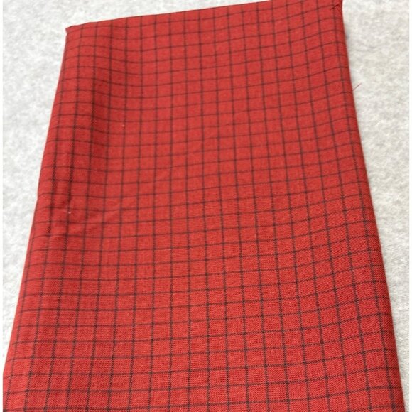 Red & Black Plaid Cotton Fabric 1/2 yard x 40" for Sewing & Crafting Projects - Picture 3 of 7